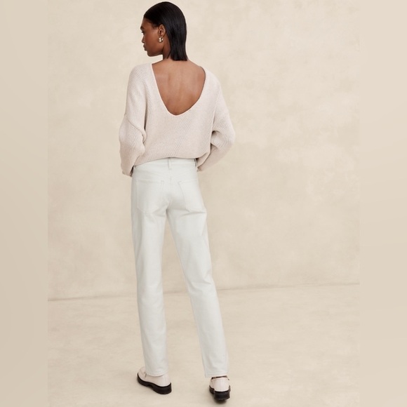 NWT! Banana Republic Optic White High-Rise Straight Jean - Multiple Sizes 🩵 - Picture 2 of 6
